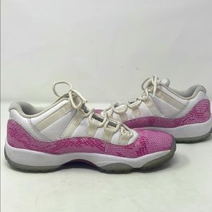 Nike Air Jordan Retro Low Pink & White Lace-Up Sneakers Size 5